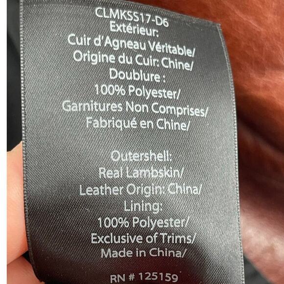 Rare Mackage Brown Baya Lamb Leather Biker Moto Motorcycle Jacket size XS - Picture 14 of 15